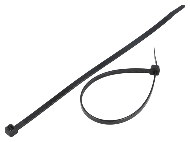 Kabelbinder; L: 215mm; W: 4,8mm; polyamide; 222N; zwart; Ømax: 58mm Kabelbinder; L: 215mm; W: 4,8mm; polyamide; 222N; zwart; Ømax: 58mm